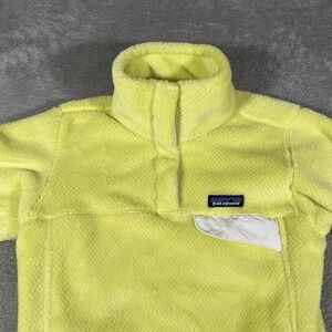 Patagonia Fleece Sweater Womens XS Yellow Re-Tool Snap-T Pullover Winter Outdoor